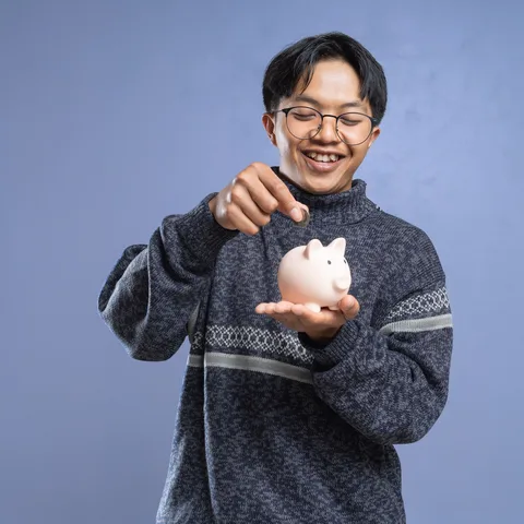 A person reviewing long-term savings