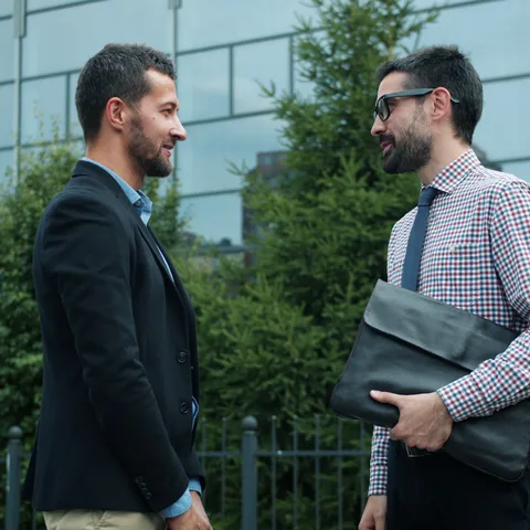 Insurance advisor meeting with a business owner